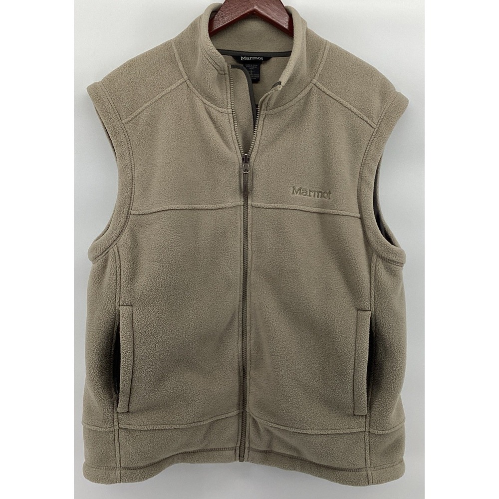 Marmot Polartec Fleece Vest Men's Large Tan